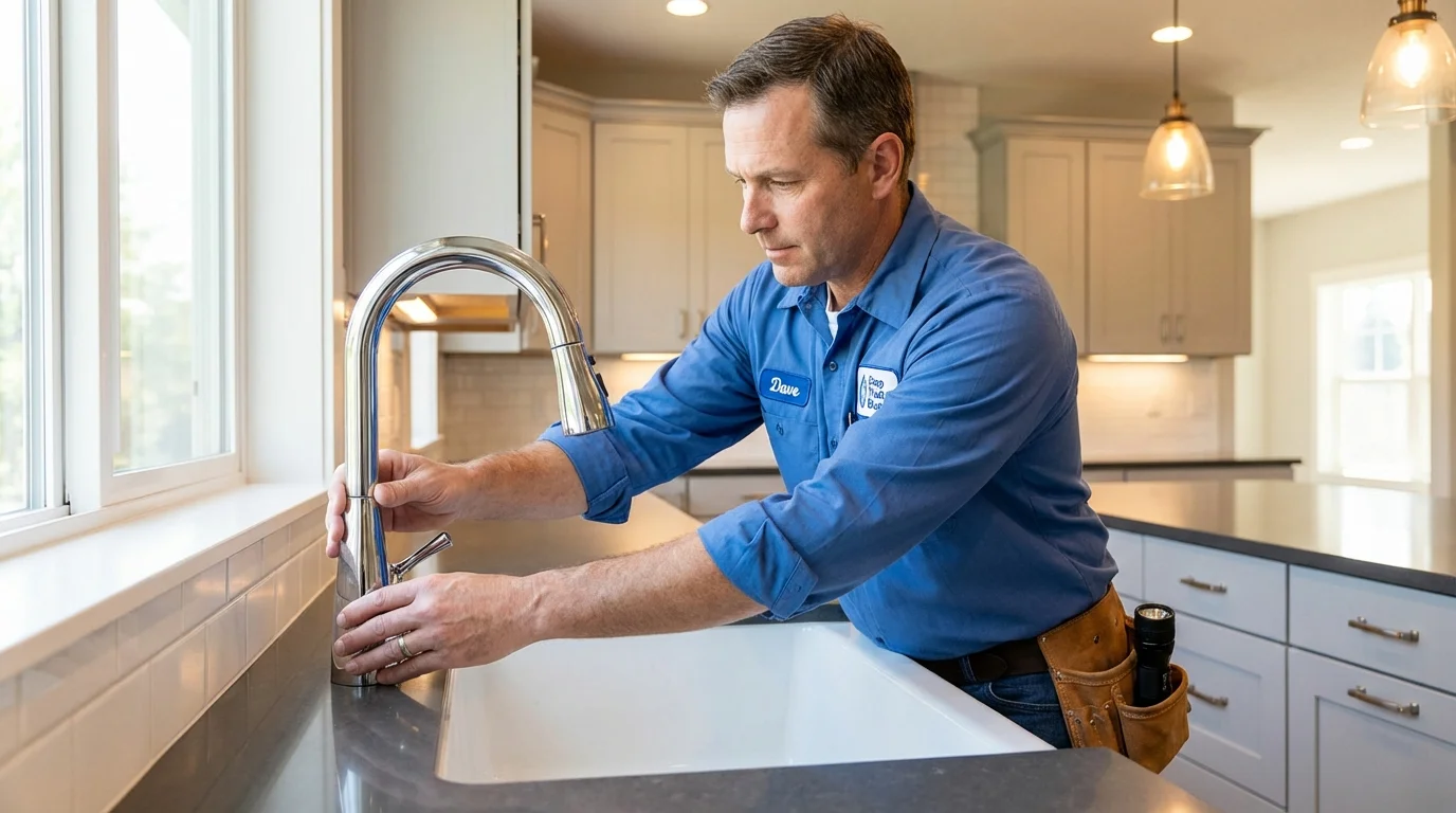 Kitchen faucet installation by Johns Plumbing LLC in Slippery Rock