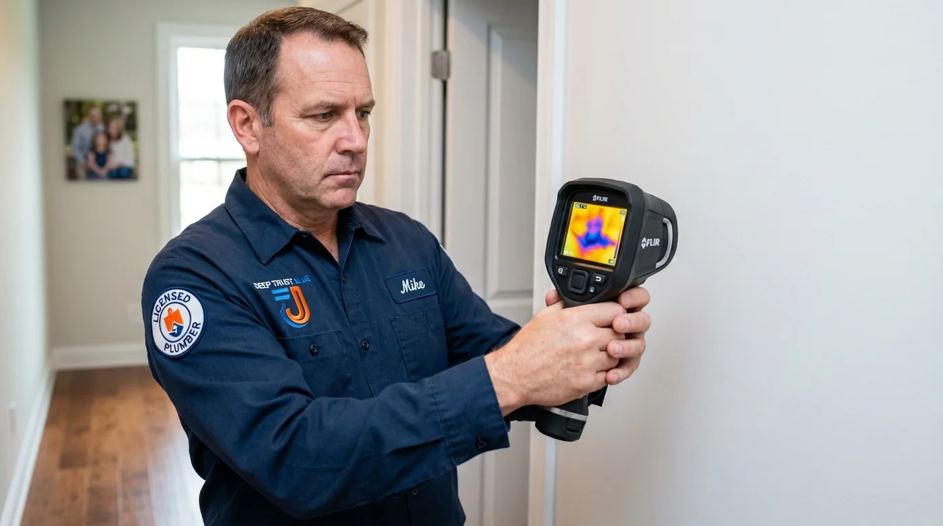 Thermal imaging leak detection by Johns Plumbing LLC in Slippery Rock